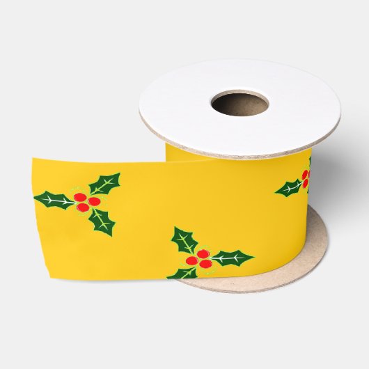 Kerst heilig op sinaasappel satijnen lint (Spoel)