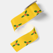 Kerst heilig op sinaasappel satijnen lint (Achterkant)
