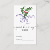 Kerst heilig - raad hoeveel kussen bruids informatiekaartje (Voorkant)