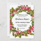 Kerst heilige bessen krans kaart (Voorkant)