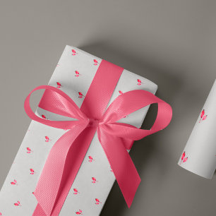 Kerst heilige bessen patroon roze grijs cadeau cadeaupapier