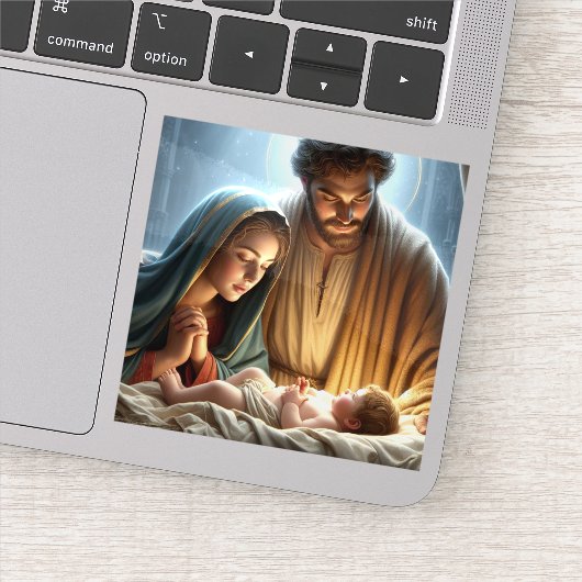 Kerst Heilige Familie Sticker (Detail)