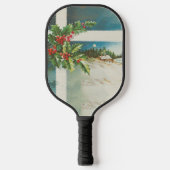 kerst : heilige sneeuw winterkunst pickleball paddle (Voorkant)