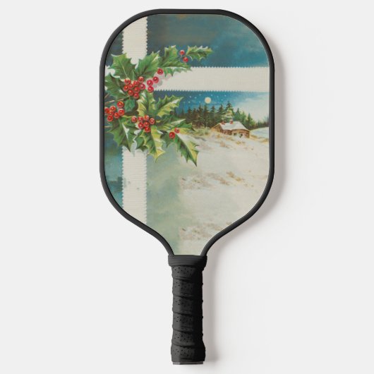 kerst : heilige sneeuw winterkunst pickleball paddle (Voorkant)