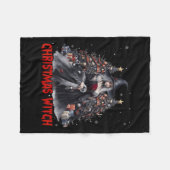 Kerst heks occulte Gothic hekserige esthetische vr Fleece Deken (Voorkant (Horizontaal))