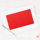Kerst Helder Rood Kleur Perkamentpapier Blank Rechthoekige Sticker (Envelop)