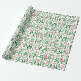 Kerst Heldere kleuren Wrapping Paper Cadeaupapier
