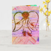 Kerst heraut engel glorie kaart (Gele Bloem)