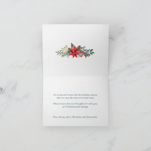Kerst Herdenking Kaart | Kerstkrans (Binnen)