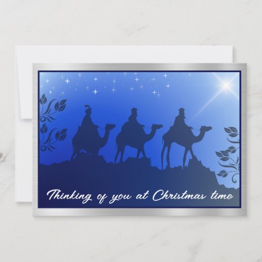 Kerst Herdenking Sympathy Wisemen Christelijk Feestdagenkaart (Voorkant)