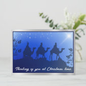 Kerst Herdenking Sympathy Wisemen Christelijk Feestdagenkaart (Staand voorkant)