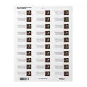 Kerst Hereford Koe en Kalf Etiket (Full Sheet)