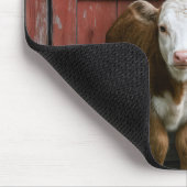 Kerst Hereford Koe en Kalf Muismat (Hoek)