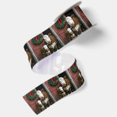 Kerst Hereford Koe en Kalf Satijnen Lint (Achterkant)
