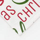 Kerst herhaal Naam Pattern Red Green White Fleece Deken (Hoek)