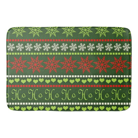 Kerst Herhalend Patroon Badmat (Voorkant)