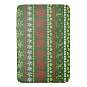 Kerst Herhalend Patroon Badmat (Voorkant Verticaal)