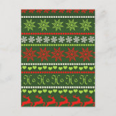 Kerst Herhalend Patroon Briefkaart (Voorkant)
