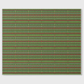 Kerst Herhalend Patroon Cadeaupapier (Vlak)