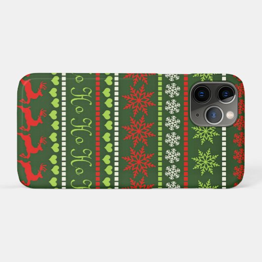 Kerst Herhalend Patroon Case-Mate iPhone Case (Achterkant (horizontaal))