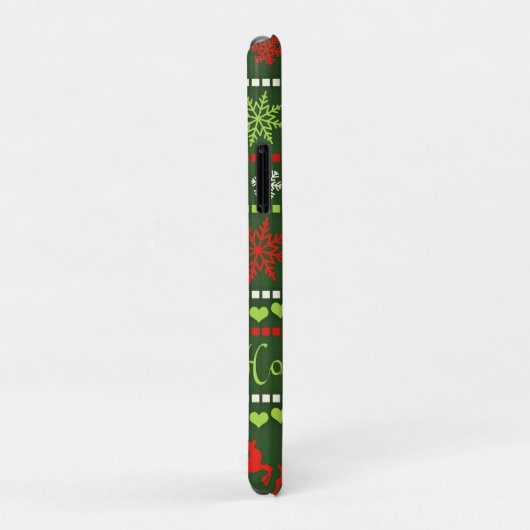 Kerst Herhalend Patroon Case-Mate iPhone Case (Achterkant/rechts)