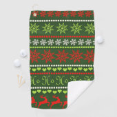 Kerst Herhalend Patroon Golfhanddoek (Insitu)