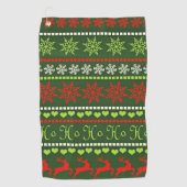 Kerst Herhalend Patroon Golfhanddoek (Voorkant)