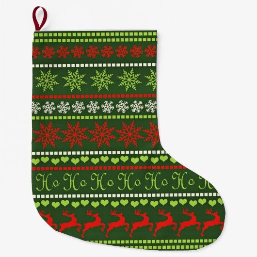 Kerst Herhalend Patroon Grote Kerstsok (Voorkant)