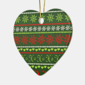 Kerst Herhalend Patroon Keramisch Ornament (Links)