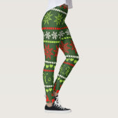 Kerst Herhalend Patroon Leggings (Rechts)