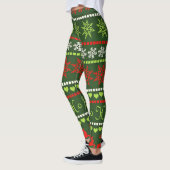 Kerst Herhalend Patroon Leggings (Links)