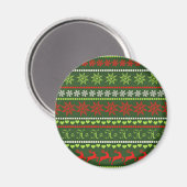 Kerst Herhalend Patroon Magneet (Voorkant / Achterkant)