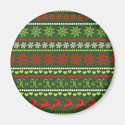 Kerst Herhalend Patroon Magneet (Voorkant)