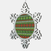 Kerst Herhalend Patroon Tin Sneeuwvlok Ornament (Rechts)