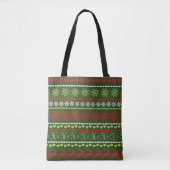 Kerst Herhalend Patroon Tote Bag (Voorkant)