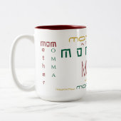 Kerst Herhalende Naam Gepersonaliseerde Koffie Mok (Links)