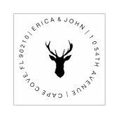 Kerst herhalingsadres bruiloft rubberstempel (Afrduk)