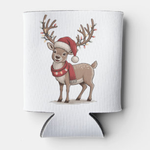 Kerst hert dier rendier kerstman hoed Kerstmis Blikjeskoeler