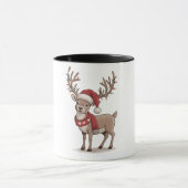 Kerst hert dier rendier kerstman hoed Kerstmis  Mok (Midden)