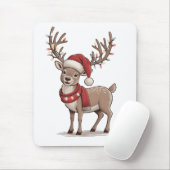 Kerst hert dier rendier kerstman hoed Kerstmis Muismat (Met muis)
