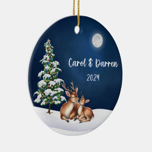 Kerst hert in liefde Ornament (Rechts)