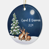 Kerst hert in liefde Ornament (Links)