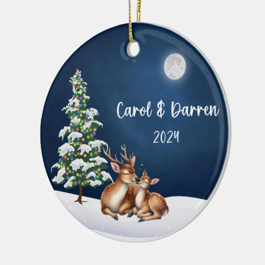 Kerst hert in liefde Ornament (Links)