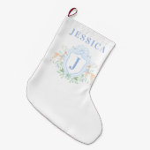 Kerst hert kam monogram met naam grote kerstsok (Voorkant (Hangend))