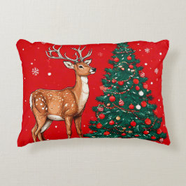 Kerst hert kunst accent kussen