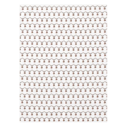 Kerst hert Waterverf Dier Feestelijk Tafelkleed (Voorkant)