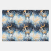 Kerst hert Wrapping Papier cadeauverpakking marine Inpakpapier Vel (Voorkant)