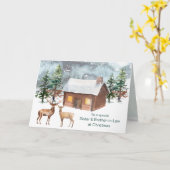 Kerst, hert, zus en broer in de wet kaart (Gele Bloem)