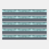 Kerst Herten Antler, Strepen, Bomen Blauwgroen ID8 Inpakpapier Vel (Voorkant 2)