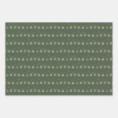 Kerst Herten Antler, Strepen en Brandbomen ID864 Inpakpapier Vel (Voorkant 3)